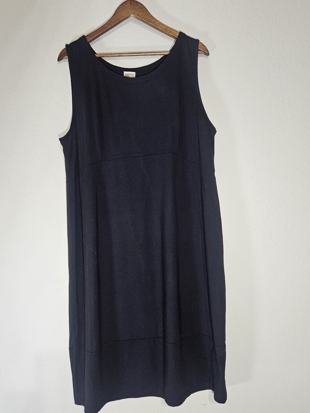 JM Collection Sleeveless Jersey Knit Midi Dress Womens XL Black Classic Cocktail